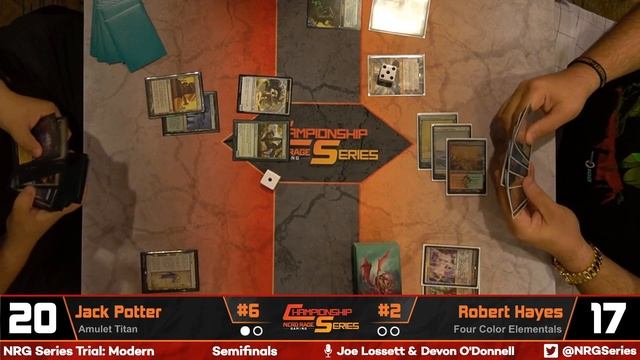 Chicago Modern 10K Semifinals: Jack Potter (Amulet Titan) vs Robert Hayes (Four Color Elementals) смотреть онлайн