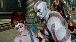 God of war 3 ps3, modo titán, traje normal 8, cámara de la princesa de Poseidón, Afrodita, Puertas