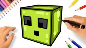 КАК НАРИСОВАТЬ СЛАЙМА | MINECRAFT
