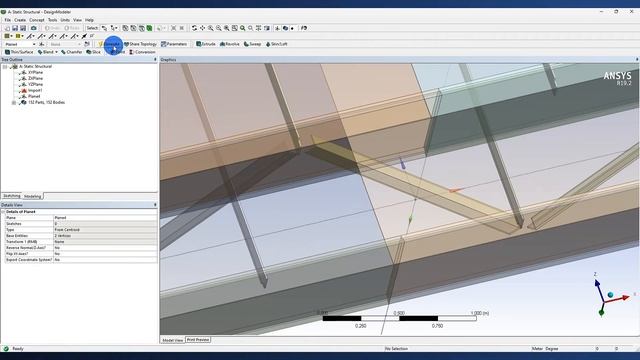 Moving objects to the center of the global coordinate system in ANSYS DesignModeler