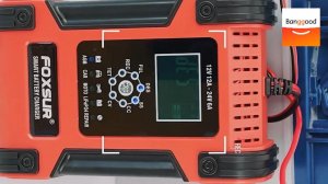 FOXSUR 12V/24V 12A/6A Battery Charger 7-Stage Charging