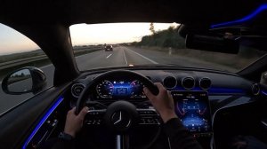 Ultimate DAWN POV Drive  Mercedes Benz CLE 300 Coupe  258 PS  ASMR  German Autobahn  Topspeed