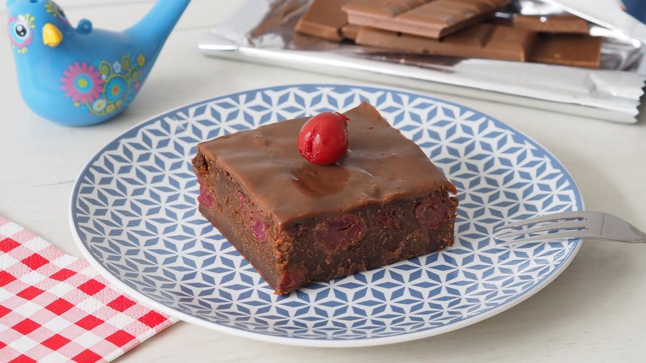 Brownie z wiśniami 🍒 Odlotowo dobre ciasto 😋