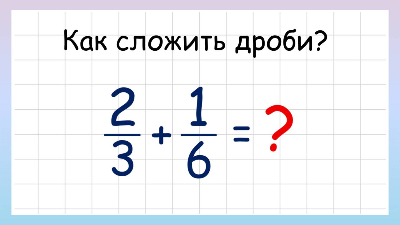 Сложение дробей. Как складывать дроби?