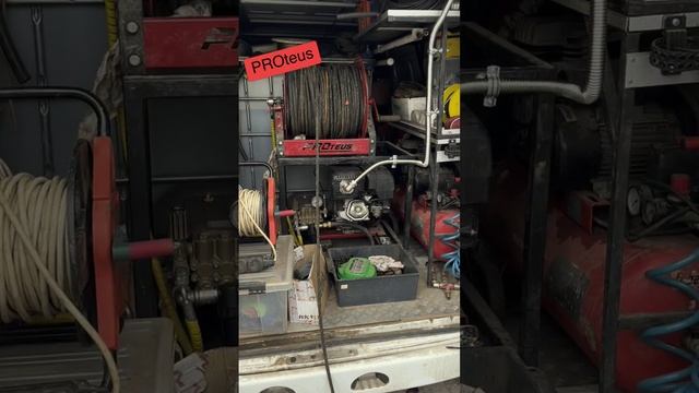 PROteus A 280/15 отмывает старые граффити турбофрезой 😱😱😱 #proteus #гидродинамика #канализация
