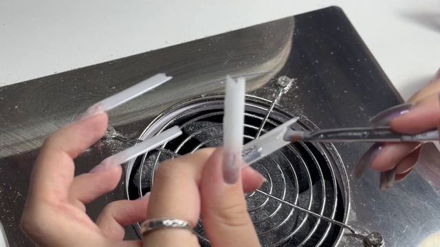 френч на длинном квадрате🔥наращивание себе на верхние формы🥰