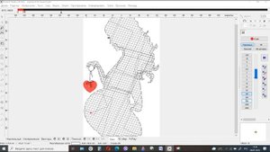 Образец отшивания дизайна машинной вышивки