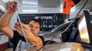 удаление вмятины с растяжением металла #paintlessdentrepair #pdr #pdrtools #pdrtraining
