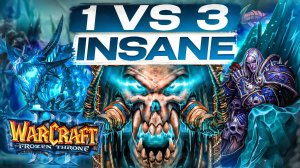 Warcraft III, 1 против 3 Сильных ИИ [Нежить]