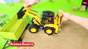Играем в игрушки вместе ! Играем в стройку, экскаватор, ферма, ГОРОД ИГРУШЕК !