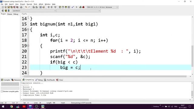C programming | User define functions() | Bansal coding class | p15 .