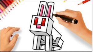 КАК РИСОВАТЬ КРОЛИКА MINECRAFT 🐇 | РИСОВАНИЕ МОБОВ MINECRAFT