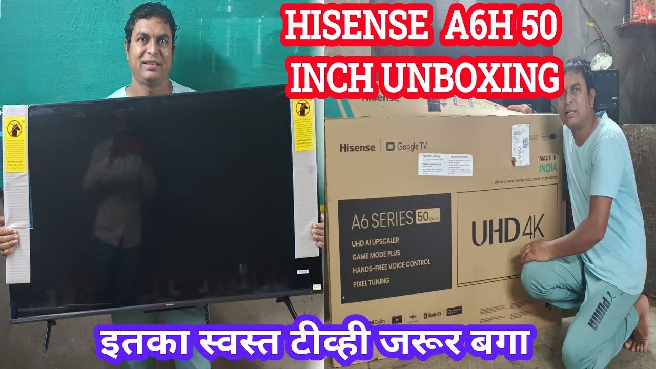 Hisense A6H 126 cm (50 inch) Ultra HD (4K) LED Smart Google TV Unboxing My Channel @chandugite смотреть онлайн