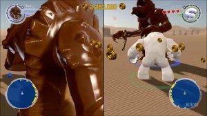 LEGO Star Wars: The Force Awakens - Rancor vs Wampa - CoOp Fight | Free Roam Gameplay [HD]
