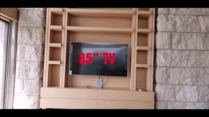 Motorized pull out TV bracket for 85" Samsung & rotates left & right in all directions