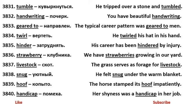 3831-3840 английские слова смотреть онлайн