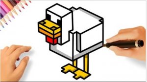 КАК НАРИСОВАТЬ КУРИЦУ MINECRAFT 🐔| РИСОВАНИЕ МОБОВ MINECRAFT