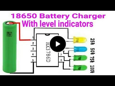 3.7v Battery Charger and control With 4 LED Indicators смотреть онлайн