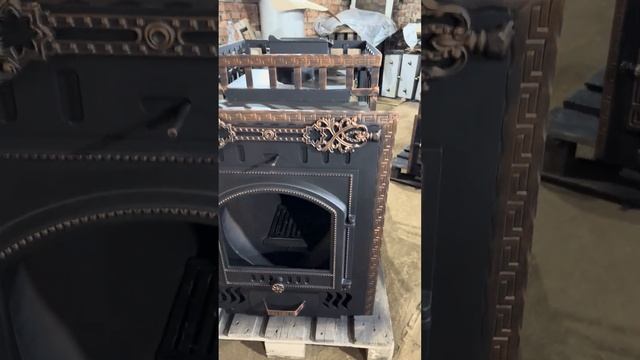 Банная печь с топкой 10 мм с закрытой и открытой Каменкой