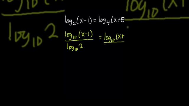 Solving an interesting logarithmic equation with different bases.