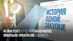 46 млн тенге потратили на нерабочее мобильное приложение в Талдыкоргане | История одной закупки