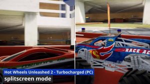 Split-screen in Hot Wheels Unleashed 2 Turbocharged (single PC multiplayer)