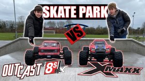 Arrma Outcast 8s vs Traxxas XMAXX 8s: Skate Park Destruction