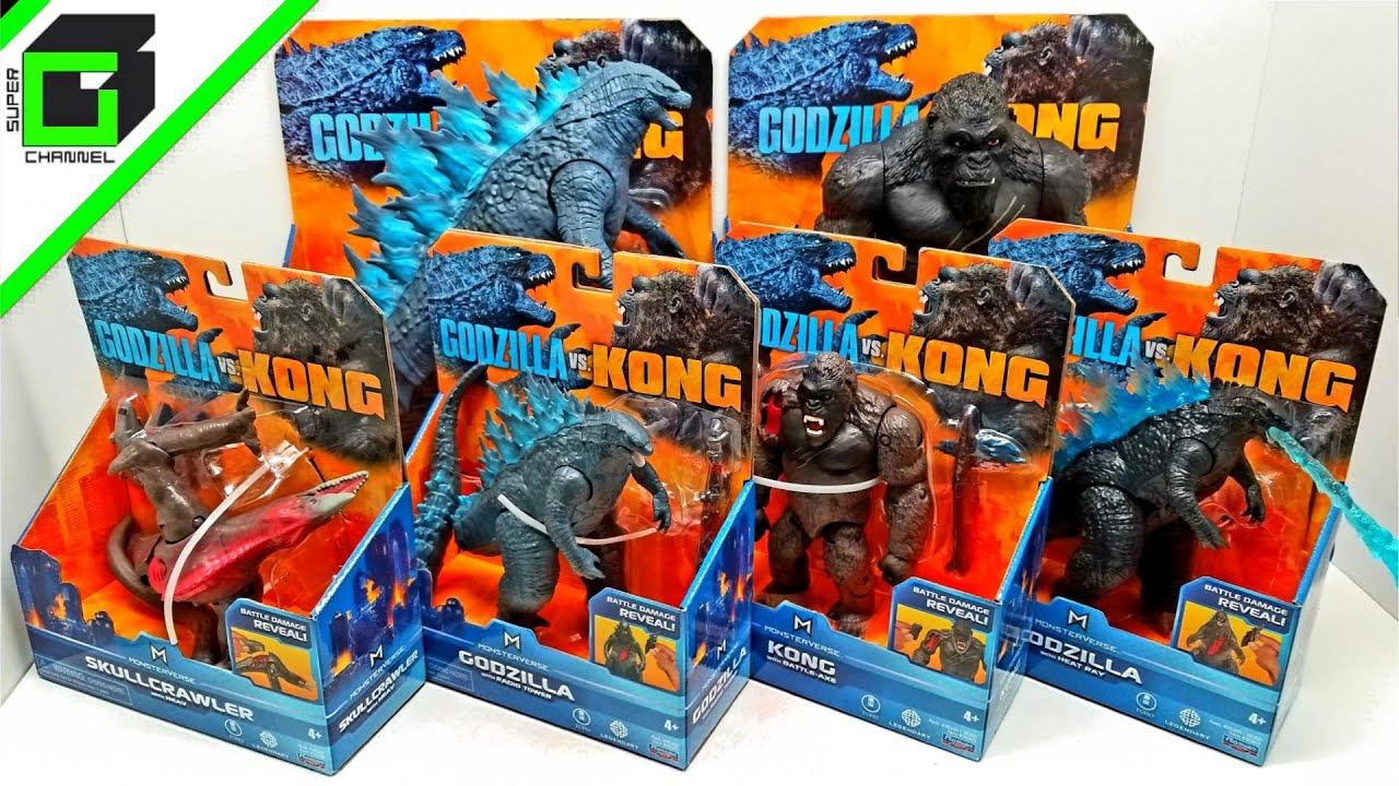 New! GODZILLA vs KONG (All six action figures, so far) Playmates Toys UNBOXING and REVIEW! смотреть онлайн
