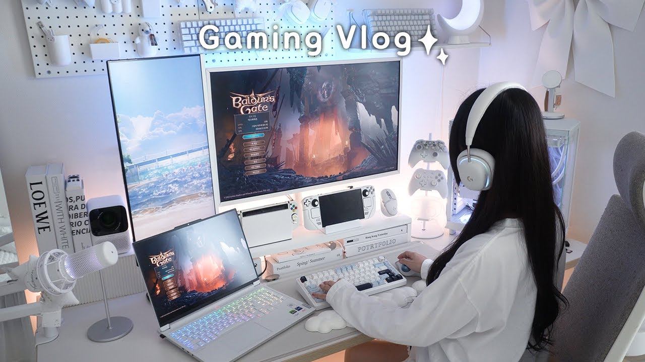 Game Vlog🎮 | 게임하는 집순이 자취일상🤍 2일간의 게임일기✨ | 노트북 언박싱, 발더스게이트3 플레이🕹️간단 자취요리🍅 | 레노버 리전 7i 게이밍 노트북 리뷰💻
