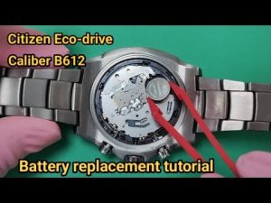 Citizen Eco-drive B612 battery replacement tutorial.