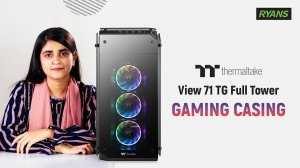 Thermaltake View 71 TG RGB Plus Edition Full Tower Black Gaming Desktop Case