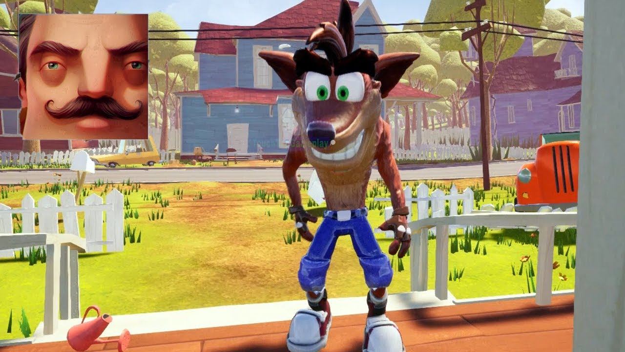 Hello Neighbor - My New Neighbor Crash Bandicoot History Gameplay Walkthrough смотреть онлайн