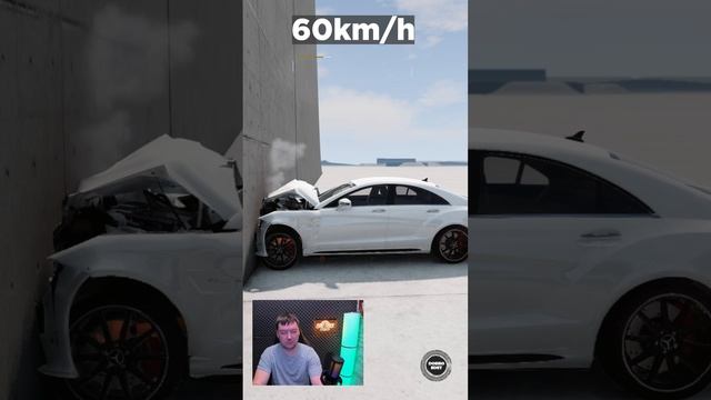 MERCEDES CLS 63 AMG БАНАН КРАШ ТЕСТ - BeamNG.drive #shorts #beamngdrive #dobroedet