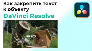 Как закрепить текст или вывеску к объекту в Davinci Resolve