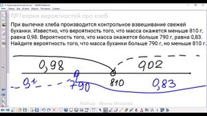 5-20 Теория вероятностей - Буханка хлеба - Профильная математика