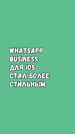 В WhatsApp Business Обновили Цвет Приложения!