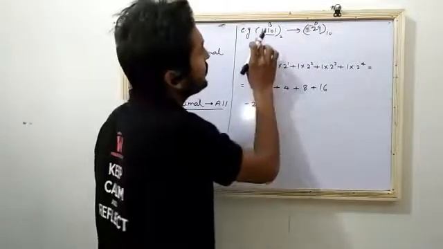 Binary number system example