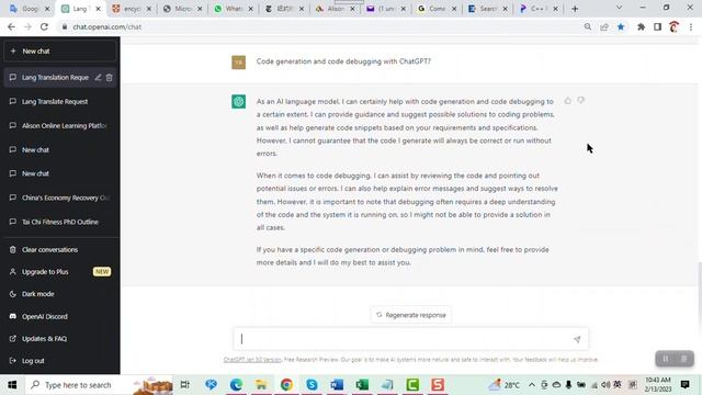 Let OpenAI ChatGPT Work for You - 1 03 Code generation and code debugging with ChatGPT