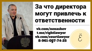 Когда директора могут привлечь к ответственности за непоставку товара.