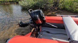 Altair 340active + Suzuki DF6AS гибкость транца.