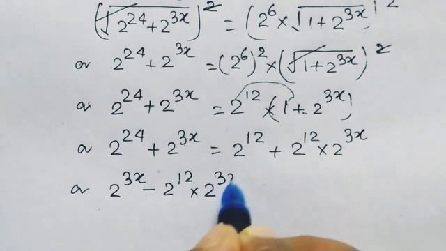 How to Find Value of X in Algebraic Exponential Questions asked in Mathematics Olympiad Examination