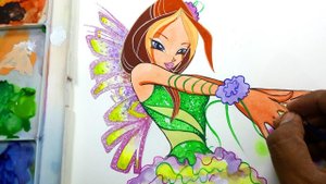 How To Draw Winx Club Flora Sirenix Part 2