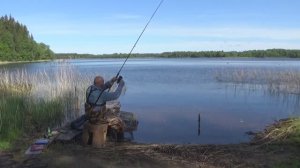 Фидер на рассвете. Это чудо какое-то, она сделала мне всю рыбалку, кормушка дюна- мини бикини 69.