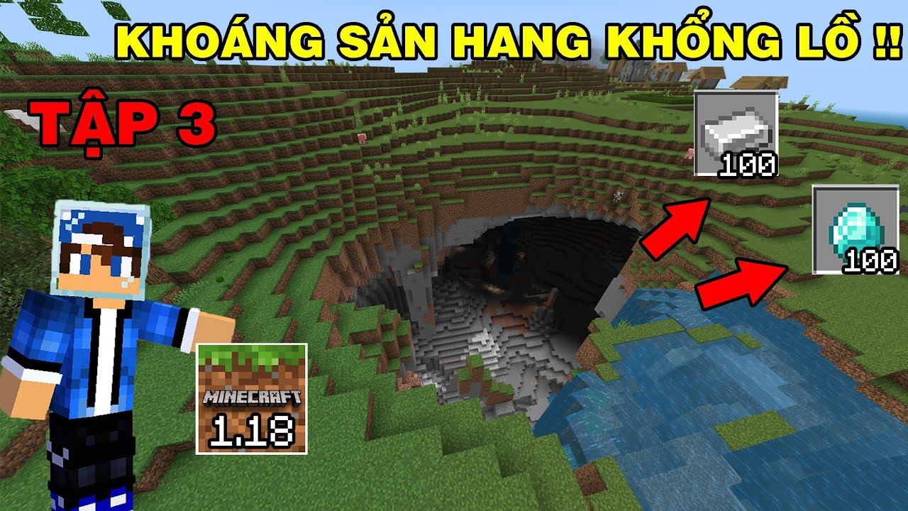 Tập 3 | SINH TỒN MINECRAFT PE 1.18 | Khám Phá Hang Mine Khổng Lồ Và Rất Nhiều Khoáng Sản..!! смотреть онлайн