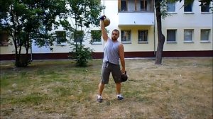 Тренинг с гирей 50 кг. Training with oldtime 50 kg kettlebell