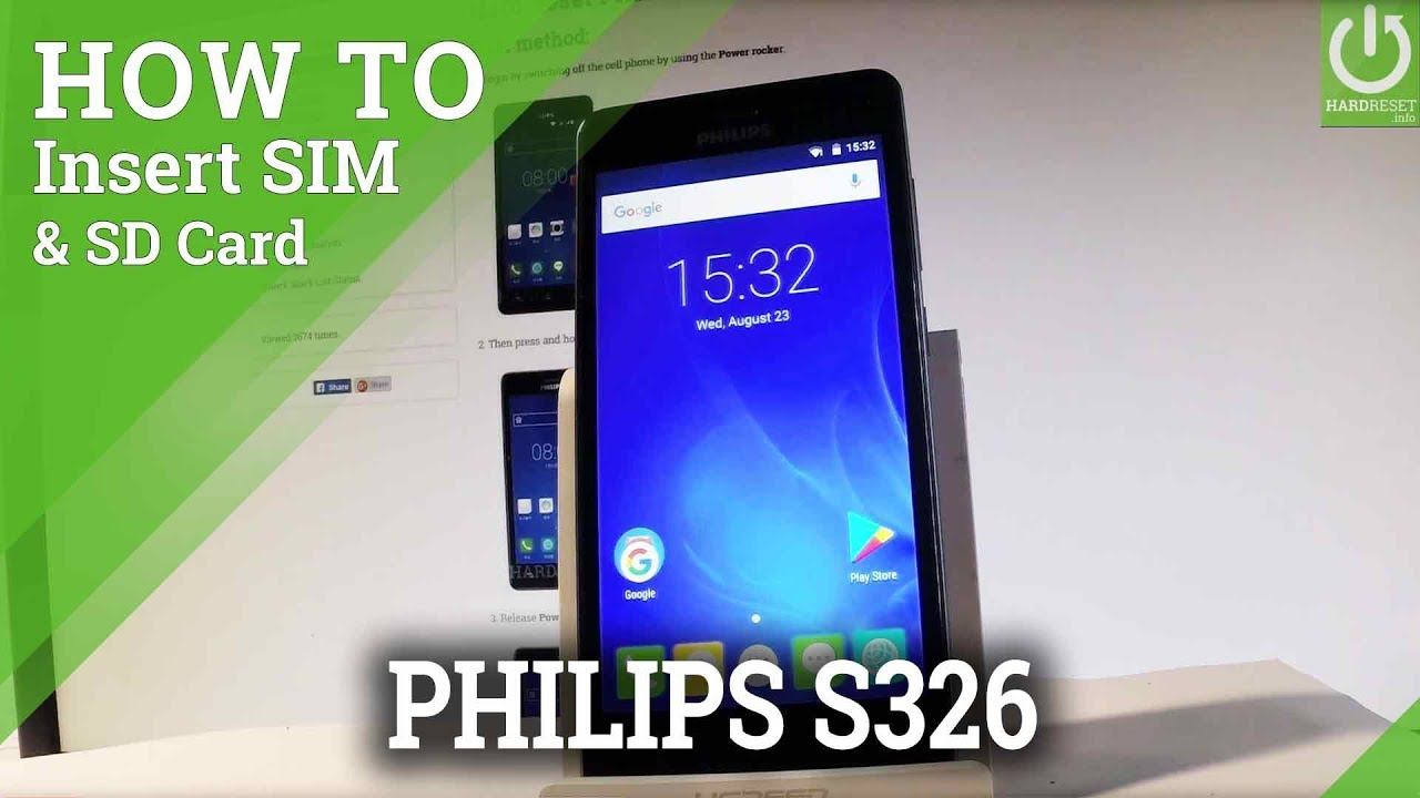 How to Set Up SIM and SD on PHILIPS S326 - Insert SIM & SD Card смотреть онлайн