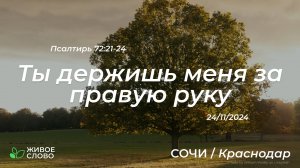 24.11.2024 |Краснодар| Ты держишь меня за правую руку - Псалтирь 72:21-24 | Церковь "Живое Слово"