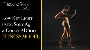 Using 2 Strip light for fitness photo shooting low key light