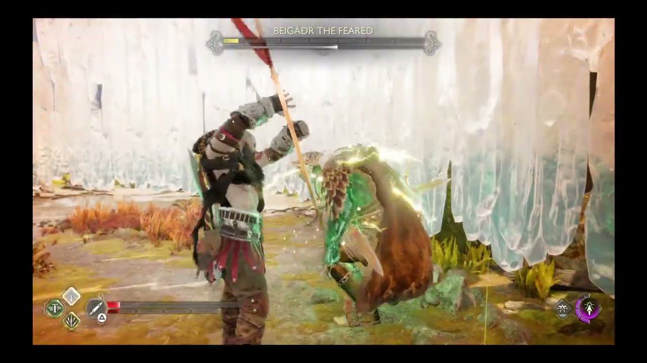 Clip: God of war Ragnarok NG+Beigadr The Feared Berserker boss fight смотреть онлайн