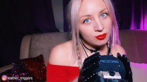 Leather gloves ASMR